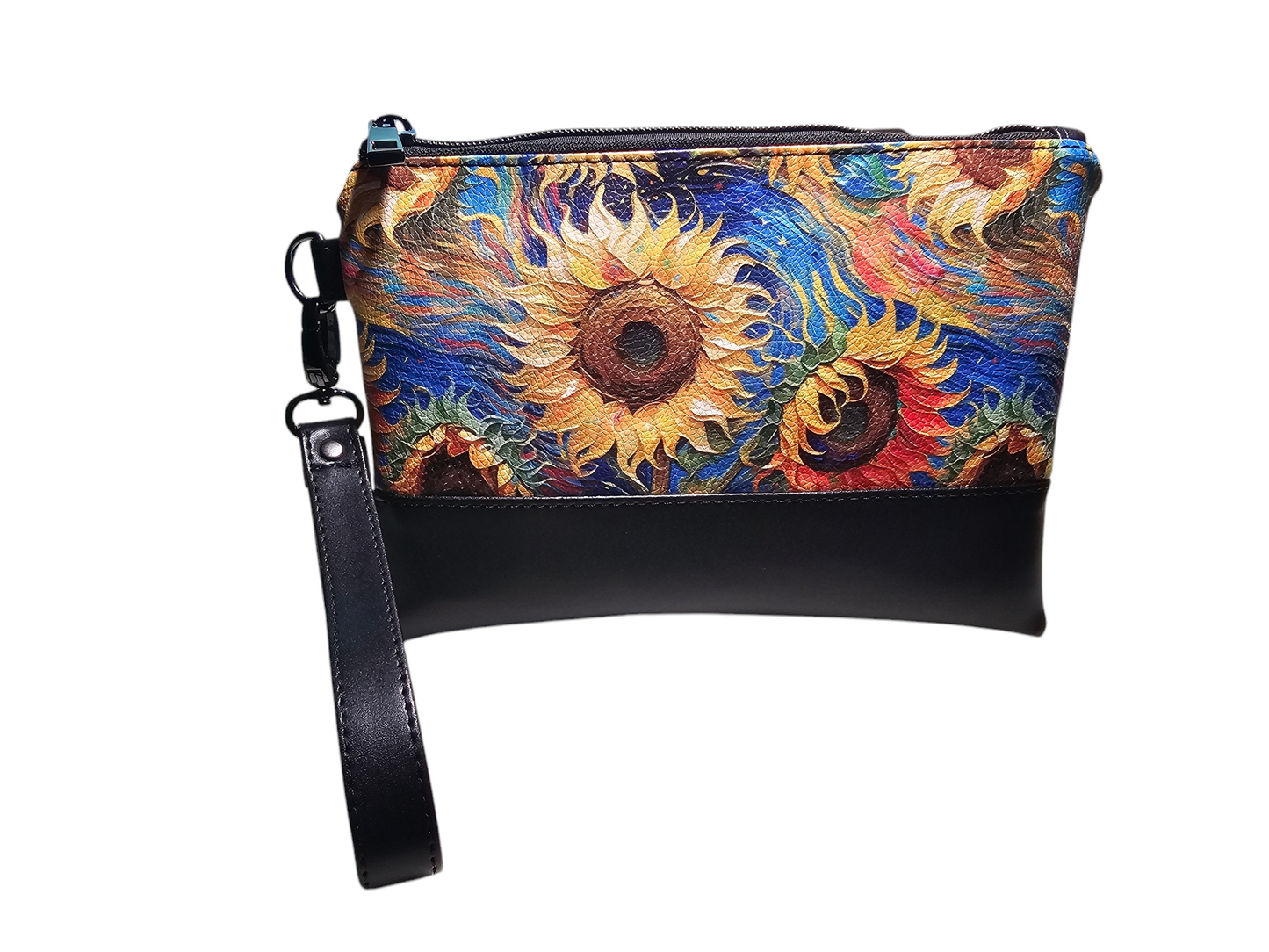 Oil Painted Sunflower Wristlet